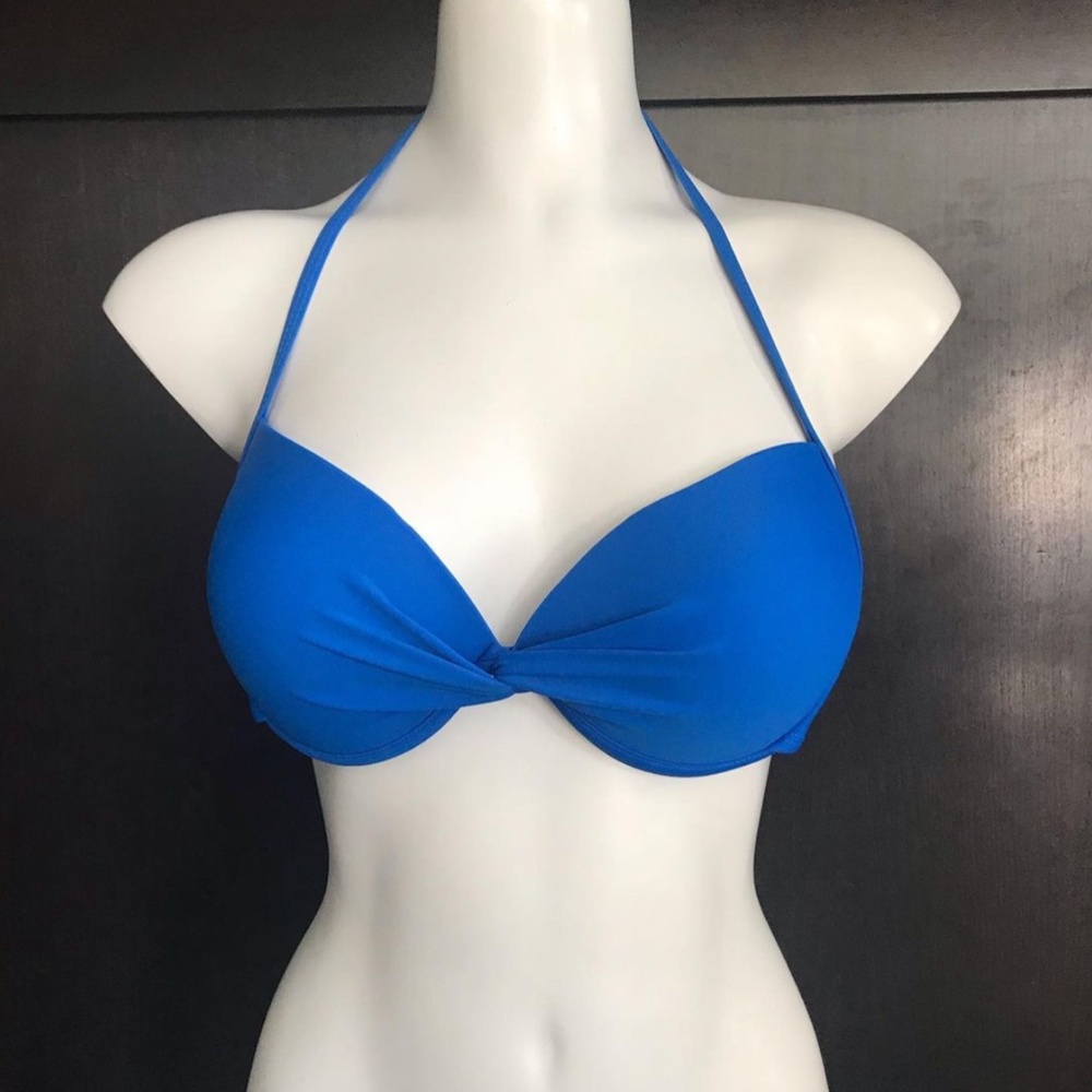California Waves underwire push up blue bikini top